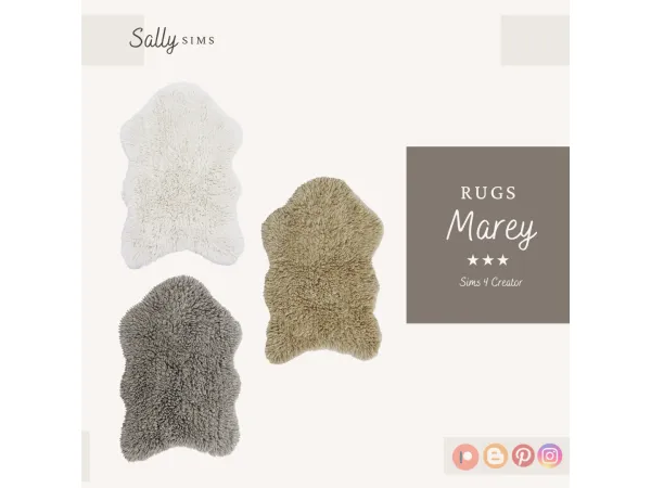 Alpha Rugs MAREY - The Sims 4 Custom Content