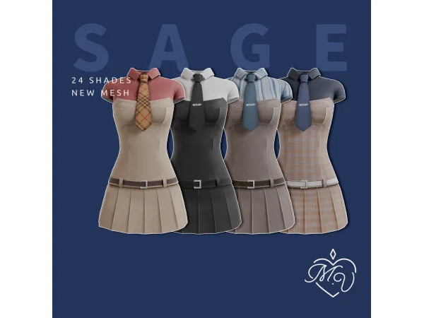 Maxis Match Sage Dress by MissValentine - The Sims 4 Custom Content