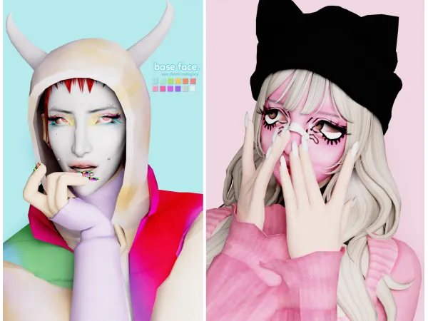 Alpha base face by nsves - The Sims 4 Custom Content