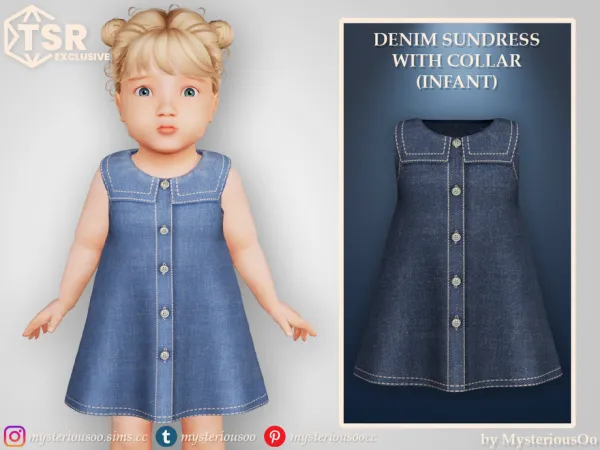 Denim sundress with collar Infant by MysteriousOo