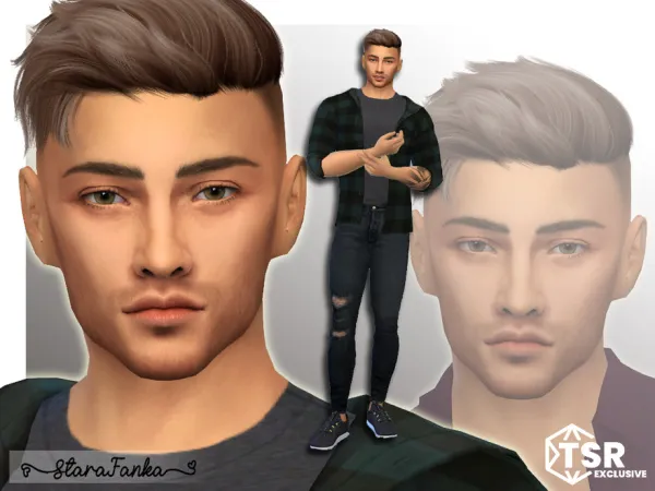Alpha Jesse Coleman by starafanka - The Sims 4 Custom Content