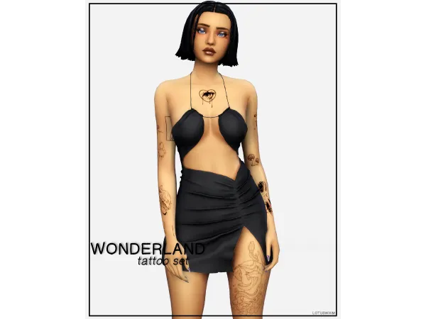 Mix Wonderland Tattoo Set - The Sims 4 Custom Content