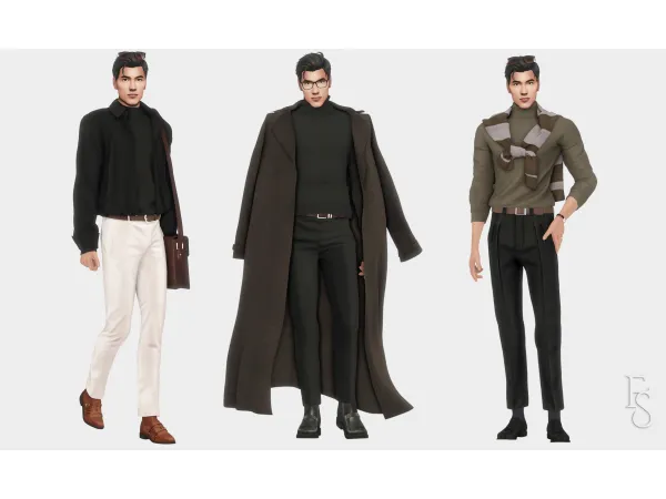 Mix Autumnal Menswear by farfallasims - The Sims 4 Custom Content