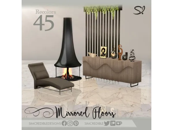 Alpha Mirrored Floors by SIMcredible By SIMcredible - The Sims 4 Custom Content