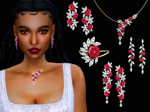 Alpha Ellie Diamond Set - The Sims 4 Custom Content