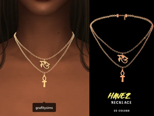 Alpha Havez Necklace - The Sims 4 Custom Content