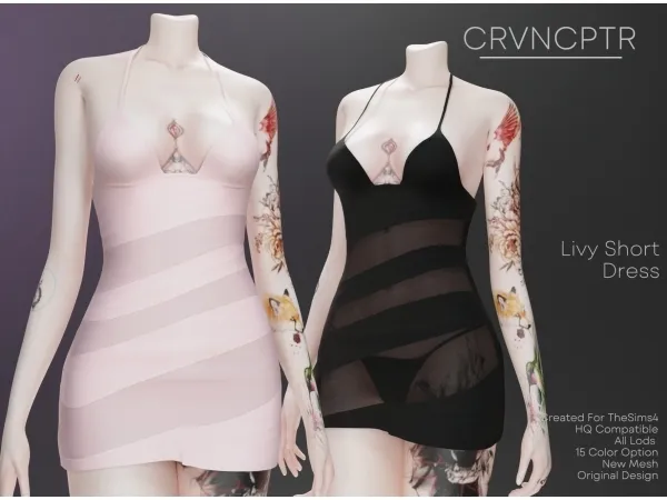 Maxis Match Livy Short Dress - The Sims 4 Custom Content