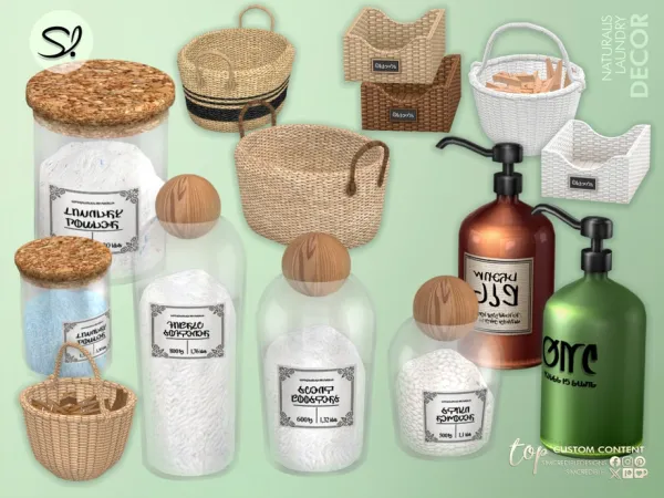 Alpha Naturalis Laundry [Decor] by SIMcredible - The Sims 4 Custom Content