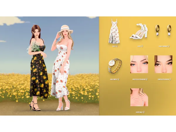 Maxis Match GEORGINA SET ModCo Studios - The Sims 4 Custom Content