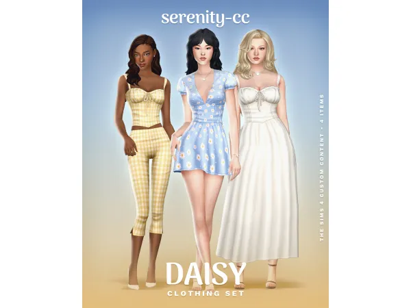 Maxis Match Daisy Set by Serenity - The Sims 4 Custom Content