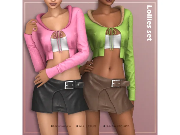 Alpha Belaloallure Lollie Set - The Sims 4 Custom Content