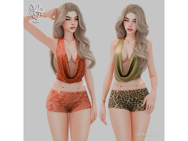 Alpha DESERT PARTY CLOTHING SET by tauve - The Sims 4 Custom Content