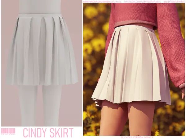 Alpha Cindy Skirt - The Sims 4 Custom Content