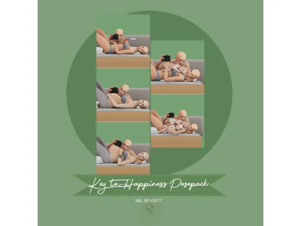 Mix Key to Happiness Posepack - The Sims 4 Custom Content