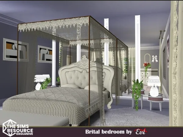 Alpha Brital bedroom - The Sims 4 Custom Content