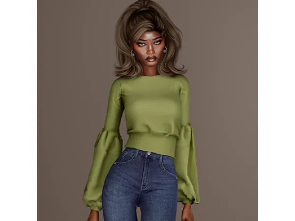 Alpha Ava Top - The Sims 4 Custom Content