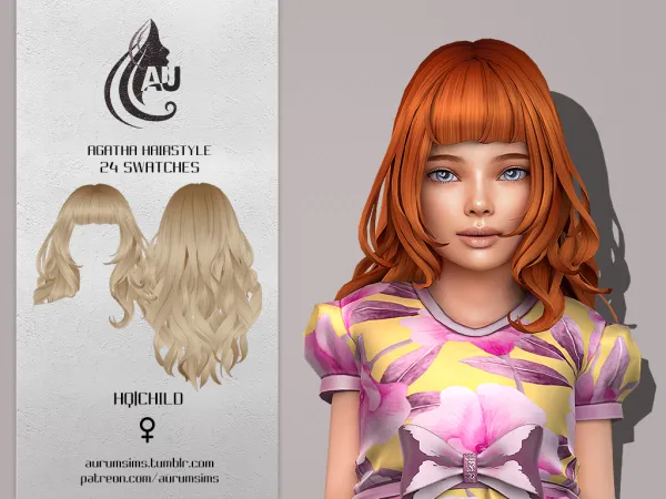 Maxis Match WAVY HAIRSTYLE FOR KIDS - The Sims 4 Custom Content