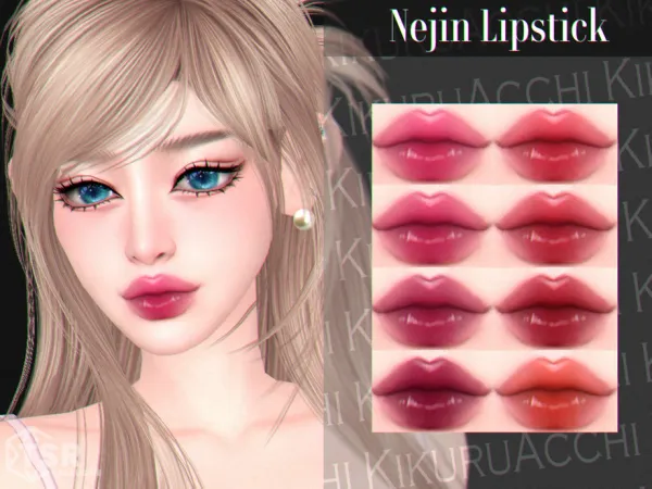 Maxis Match Nejin Lipstick by Kikuruacchi - The Sims 4 Custom Content