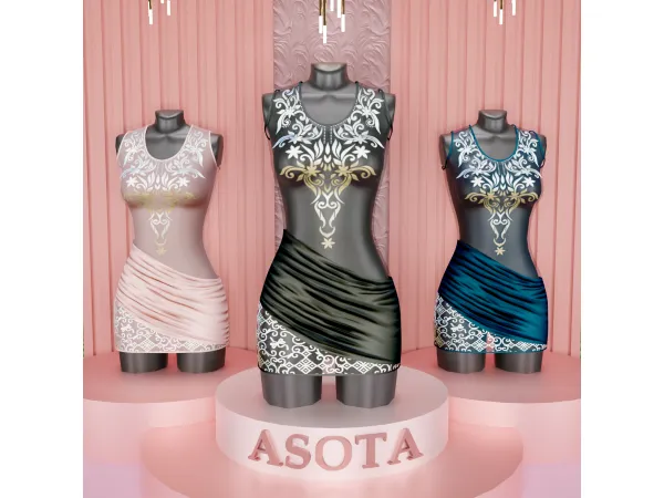 Alpha [ASOTA OFFICIAL] Jullie Dress - The Sims 4 Custom Content