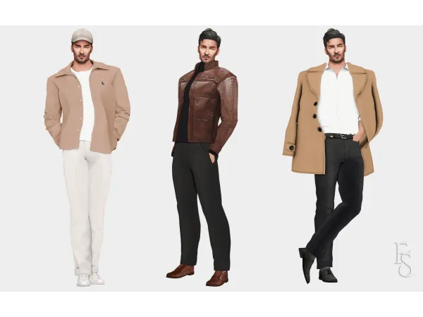 Mix Mens Fall Lookbook by farfallasims - The Sims 4 Custom Content