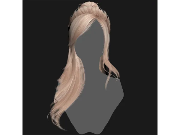 Alpha SSalon hair 36 - The Sims 4 Custom Content
