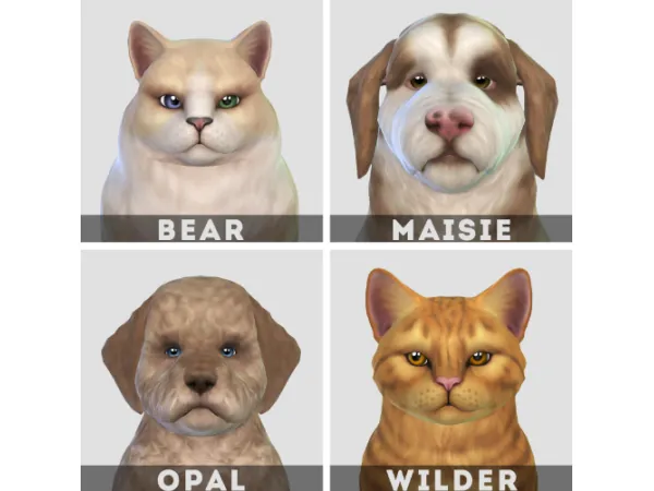 Maxis Match Pet Dump by myshunos - The Sims 4 Custom Content
