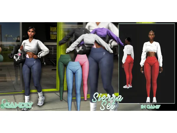 Alpha Sierra Gym Shark Set by gawdlygames - The Sims 4 Custom Content