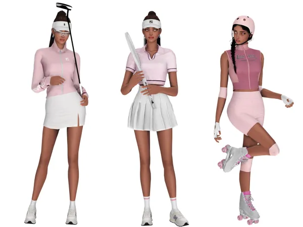 Mix Sport Outfits Lookbook by thekims4 - The Sims 4 Custom Content