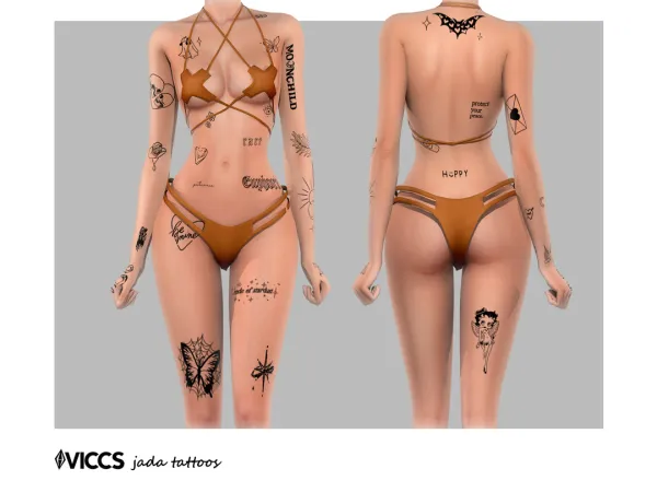 Mix VICCS_JADA TATTOOS (TEEN ELDER) - The Sims 4 Custom Content