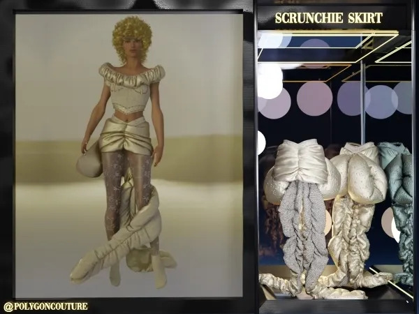 Alpha cruncie'Nbroidery Lace skirt by polygoncouture - The Sims 4 custom content