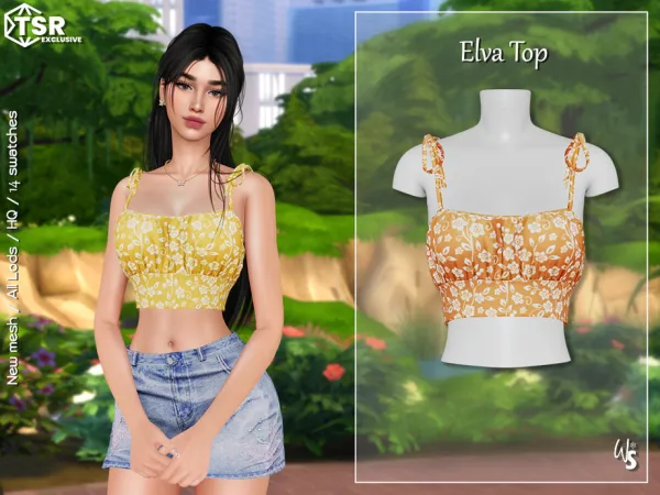Alpha Elva Top - The Sims 4 Custom Content