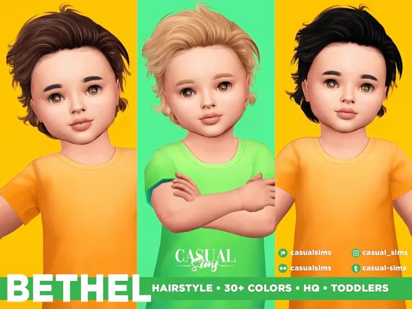 Alpha Bethel Hairstyle Toddlers - The Sims 4 Custom Content