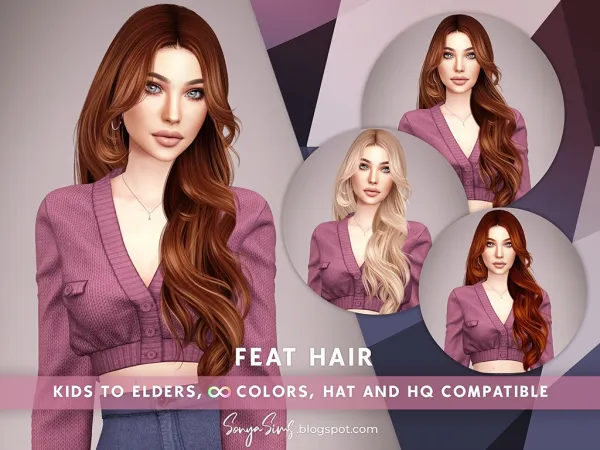 Alpha Feat Hair - The Sims 4 Custom Content