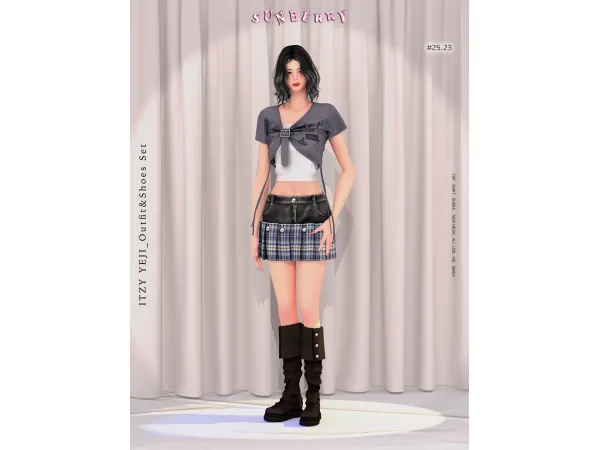 Alpha [SUNBERRY] 2523 ITZY YEJI Outfit Shoes - The Sims 4 Custom Content