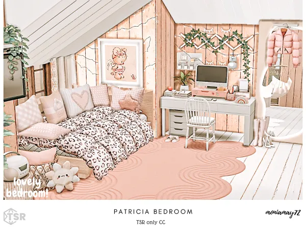 Maxis Match Patricia Bedroom - The Sims 4 Custom Content
