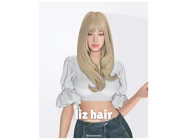 Maxis Match liz hair by kaycreame - The Sims 4 Custom Content