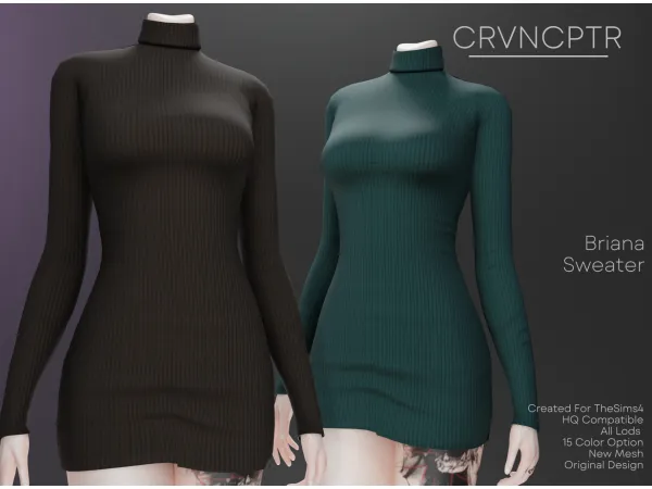 Maxis Match Briana Sweater - The Sims 4 Custom Content