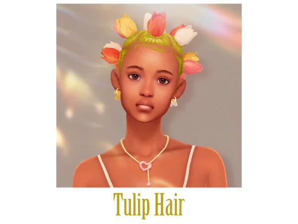 Maxis Match [Stamsim] Bantu Knots Tulip Hair - The Sims 4 Custom Content