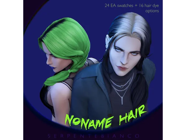 Maxis Match NONAME HAIR by SER_BIA - The Sims 4 Custom Content