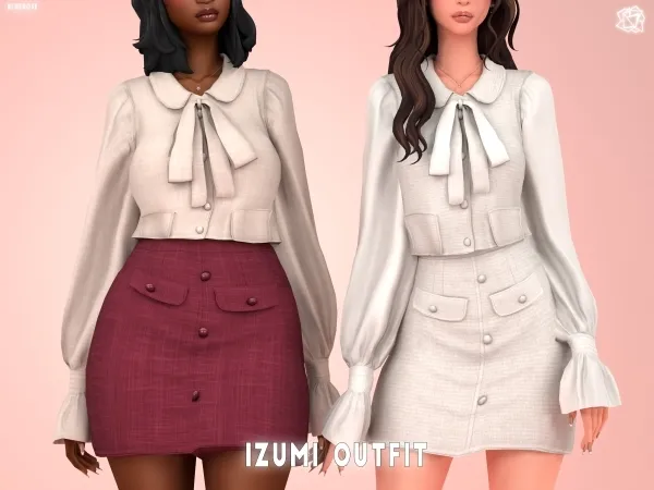 Mix Izumi Outfit Brsims - The Sims 4 Custom Content