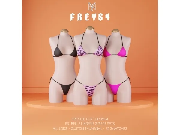 Alpha FR_Belle Lingerie 2 Piece Sets - The Sims 4 Custom Content