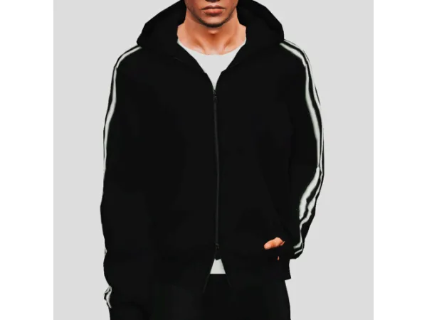 zip up with t shirt rona by marinaan - The Sims 3 Custom Content