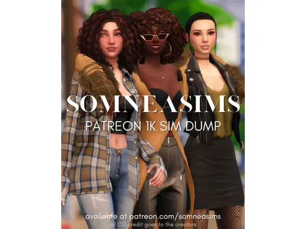 Maxis Match SOMNEASIMS PATREON 1K SIM DUMP by somneasims - The Sims 4 Custom Content