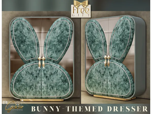 Alpha Luxe Bunny themed dresser - The Sims 4 Custom Content