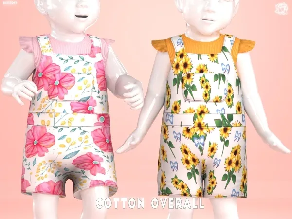 Alpha Cotton Overall Infant Brsims - The Sims 4 Custom Content