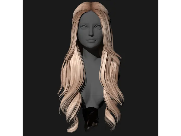Alpha SSalon hair 41 - The Sims 4 Custom Content