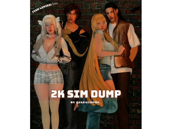 Maxis Match 2K SIM DUMP by Jaealisims - The Sims 4 Custom Content