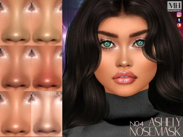 Alpha Ashely Nosemask N04 - The Sims 4 Custom Content