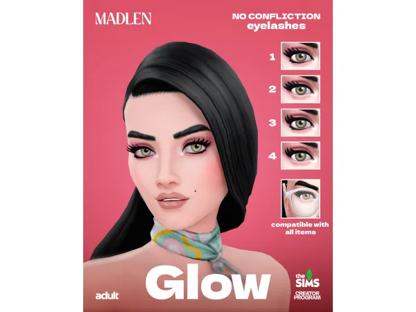 Maxis Match Glam Eyelashes by madlen - The Sims 4 Custom Content