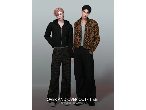 Alpha [RONA] Over And Over Outfit Set - The Sims 4 Custom Content